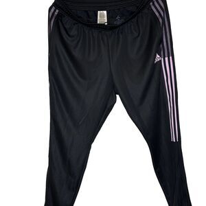 Adidas Women’s Plus Size Tiro Aeroready Black and Pink Track Pants Size 1X